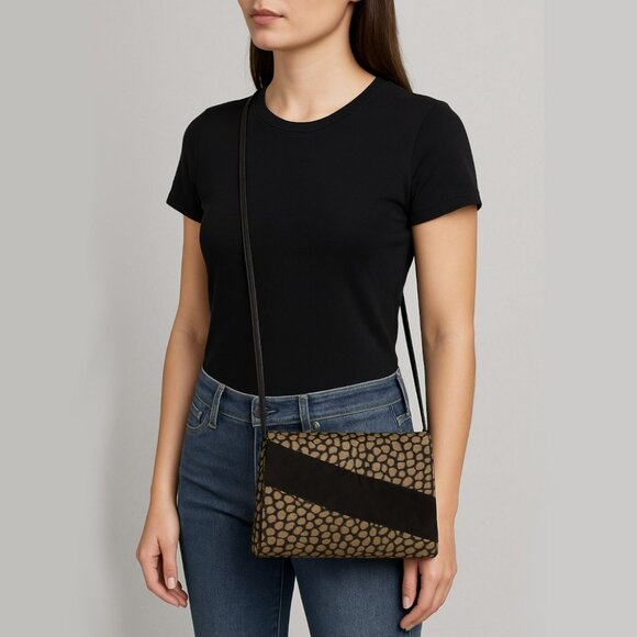 Vintage Stuart Weitzman Shoulder Bag Print with Suede Accent - Picture 3 of 12